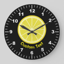 Lemon Slice Large Clock