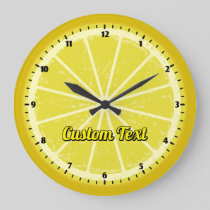 Lemon Slice Large Clock