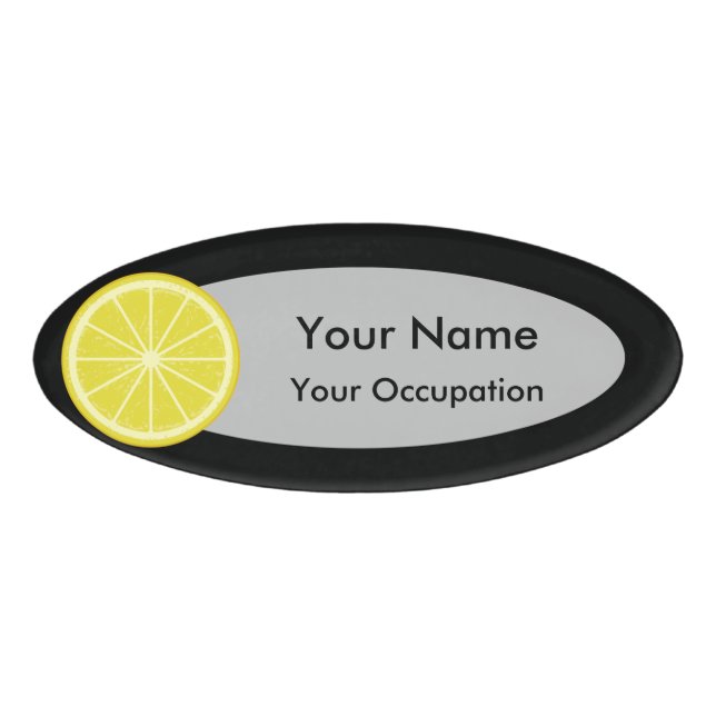 Lemon Slice Name Tag (Front)