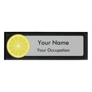 Lemon Slice Name Tag