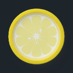 Lemon Slice Paper Plate<br><div class="desc">Paper plates designed to look like the inside of a lemon.</div>
