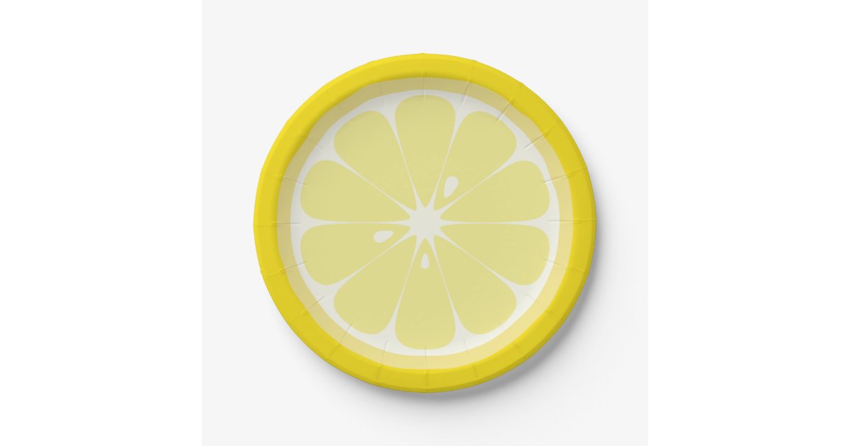 Lemon Slice Paper Plate | Zazzle.com