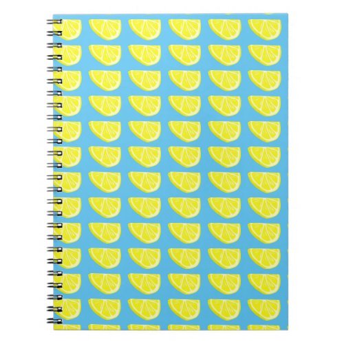 Lemon Slice Pattern Spiral Photo Notebook