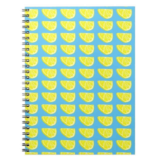 Lemon Slice Pattern Spiral Photo Notebook (Front)