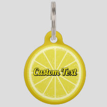 Lemon Slice Pet ID Tag