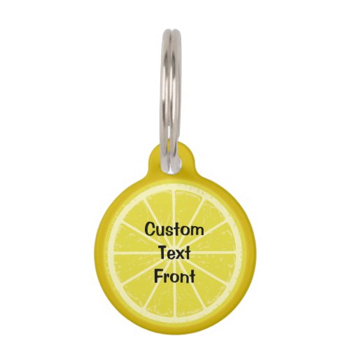 Lemon Slice Pet ID Tag