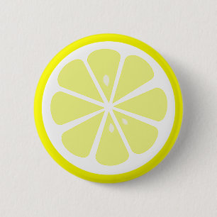 Lemon Slice Pinback Button