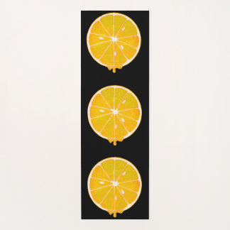 lemon slice print yoga mat