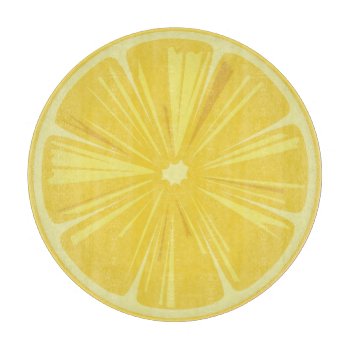 Lemon Slice Round Cutting Board by KitchenShoppe at Zazzle