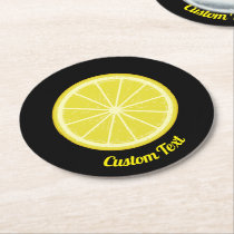 Lemon Slice Round Paper Coaster