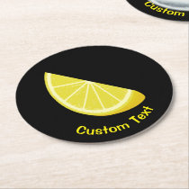 Lemon Slice Round Paper Coaster