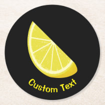 Lemon Slice Round Paper Coaster
