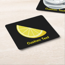 Lemon Slice Square Paper Coaster