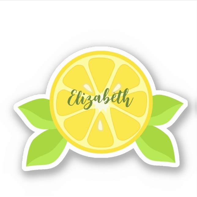 Lemon Slice Sticker (Front)