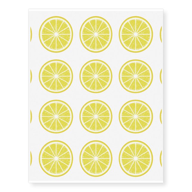 Lemon Slice Temporary Tattoos (Front)