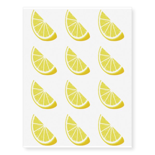 Lemon Slice Temporary Tattoos (Front)