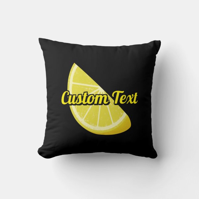 Lemon Slice Throw Pillow (Front)