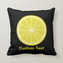 Lemon Slice Throw Pillow