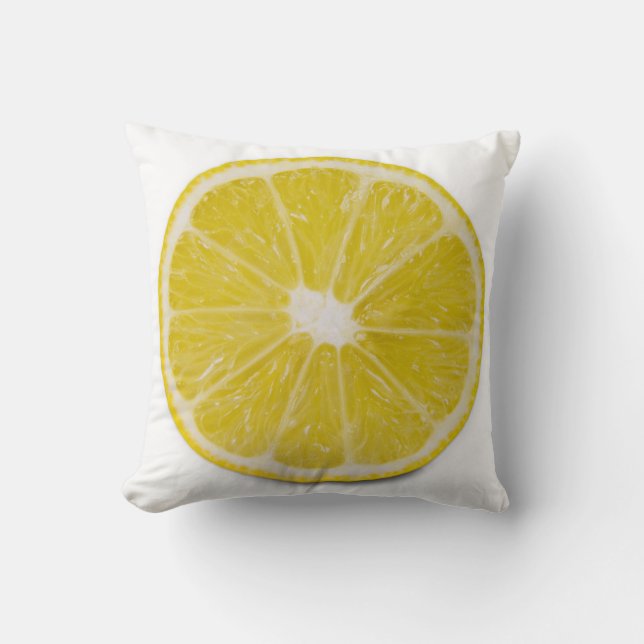 lemon slice throw pillow (Front)