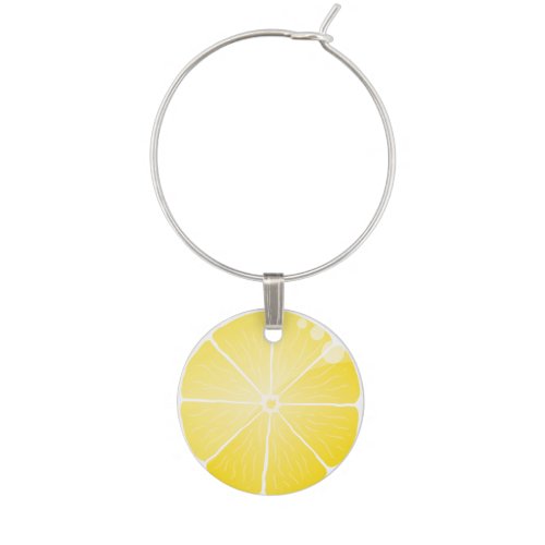 Lemon Slice Wine Glass Charm