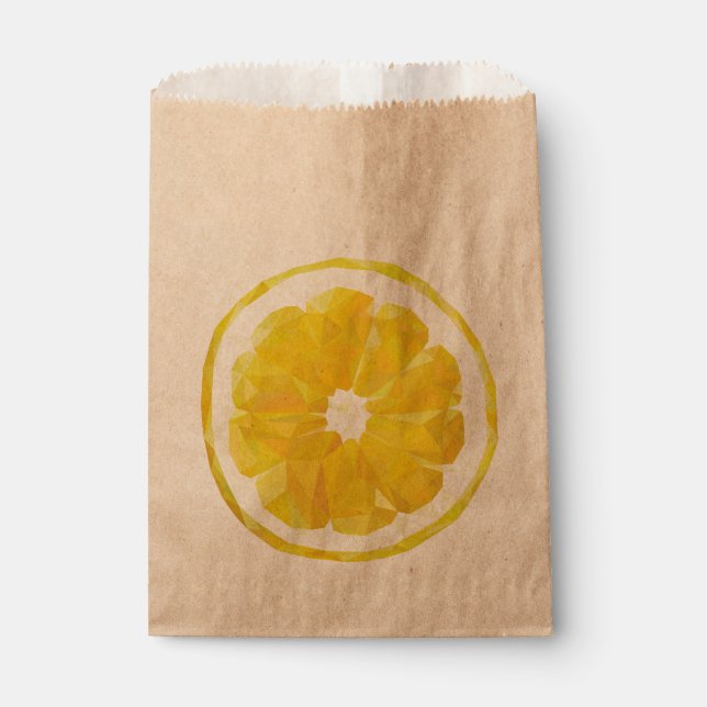 Lemon Slice Yellow Geometric Design  Favor Bag (Front)