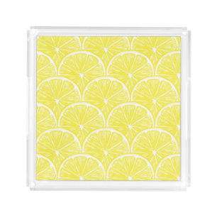 Lemon slices acrylic tray