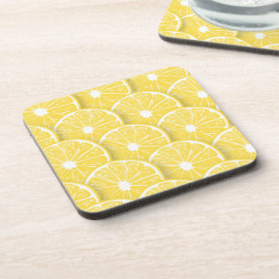 Lemon slices beverage coaster