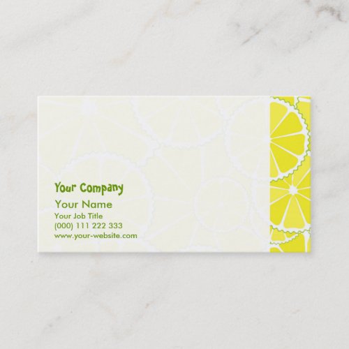 Lemon slices business card