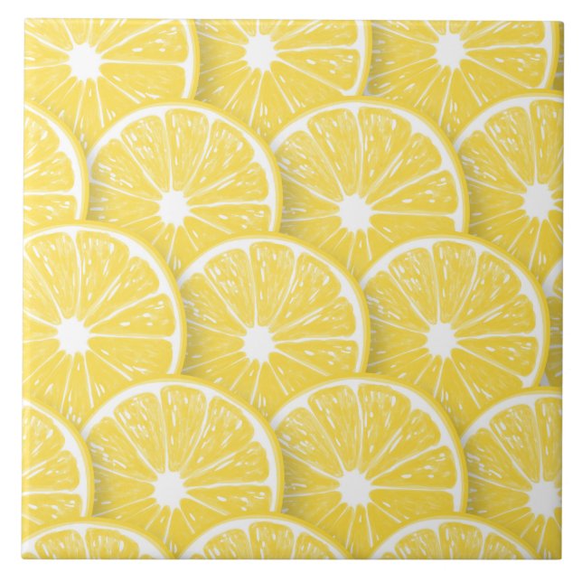 Lemon slices ceramic tile (Front)