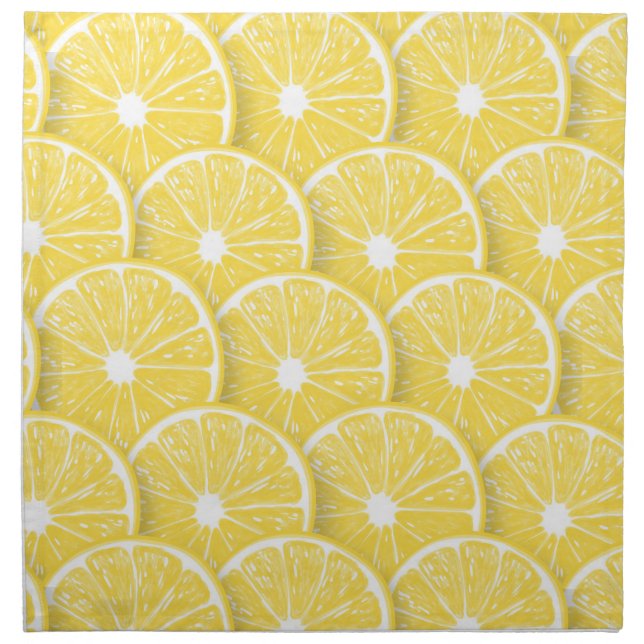 Lemon slices cloth napkin (Front)