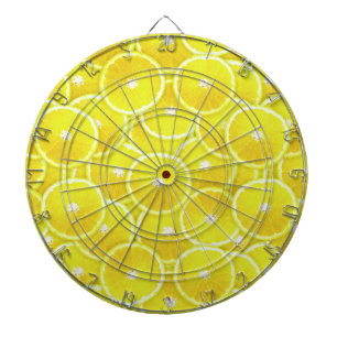 Lemon slices dart board