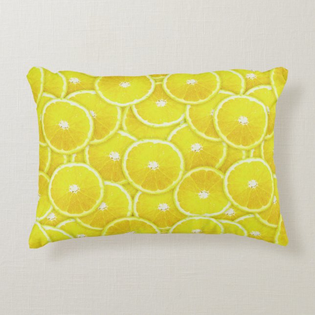 Lemon slices decorative pillow (Front)