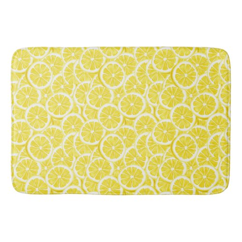 Lemon Slices Design Bath Mat