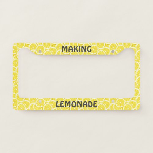 Lemon Slices Design License Plate Frame