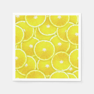 Lemon Slices Digital Montage Paper Napkins
