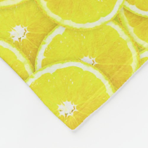 Lemon slices fleece blanket
