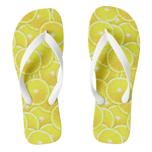 Lemon slices flip flops