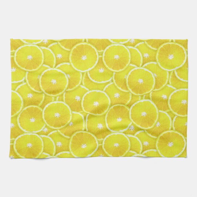 Lemon slices kitchen towel (Horizontal)