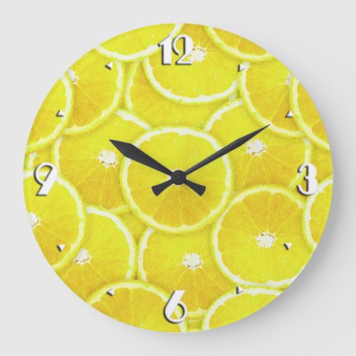 Lemon slices large clock