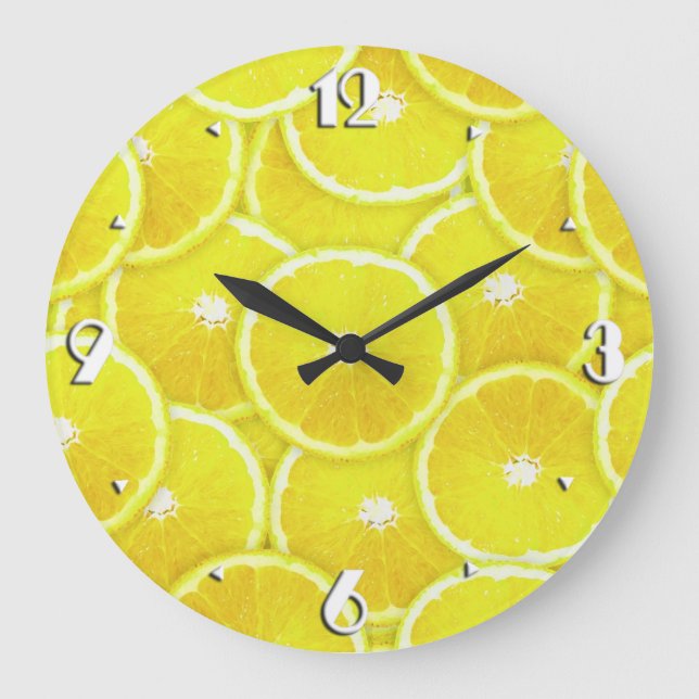 Lemon slices large clock (Front)