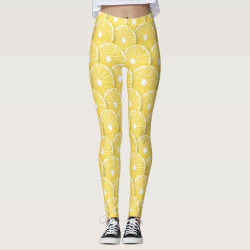 Lemon slices leggings