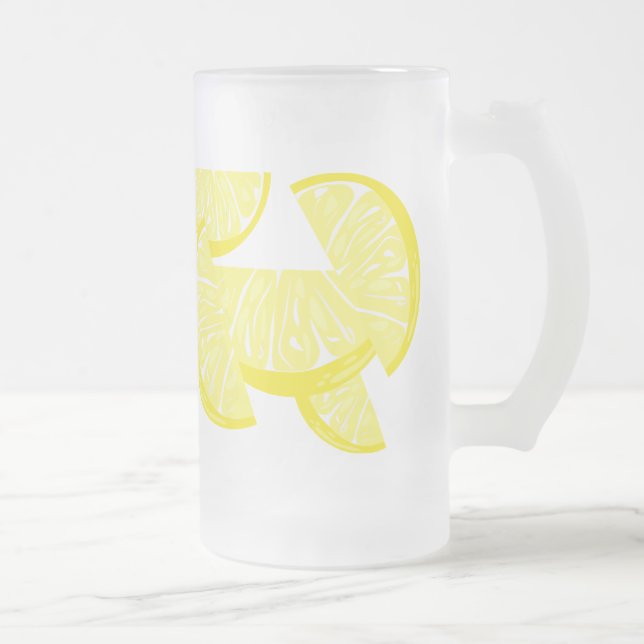 Lemon Slices Lemonade Glass Mug (Right)
