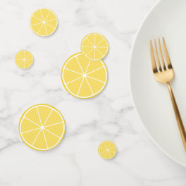 Lemon slices lemonade party confetti