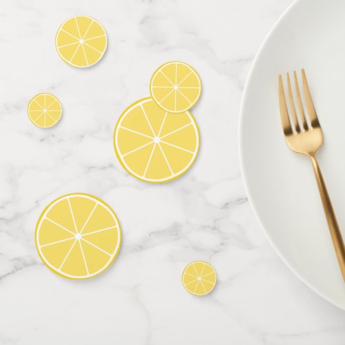 Lemon slices  lemonade party confetti