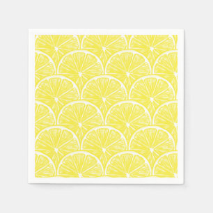 Lemon slices paper napkins