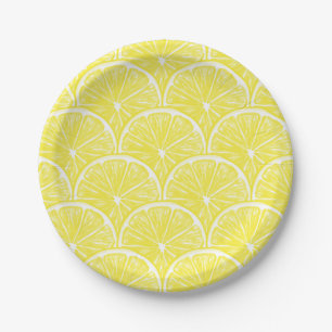 Lemon slices paper plates
