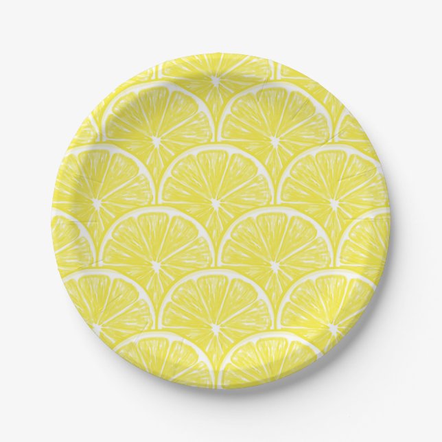 Lemon slices paper plates (Front)