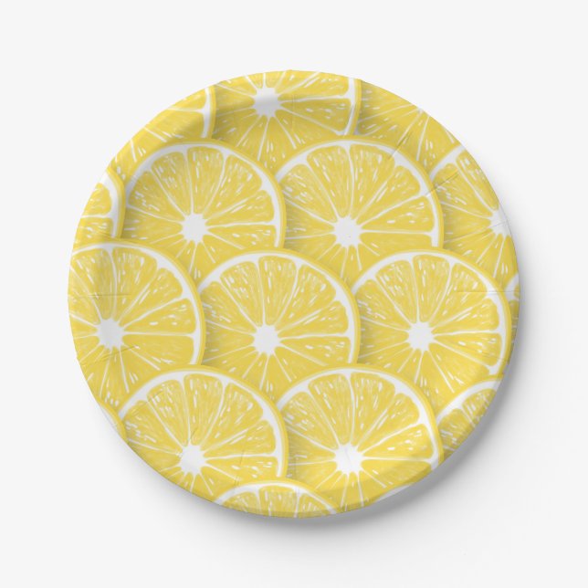 Lemon slices paper plates (Front)