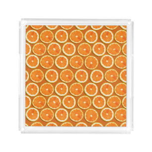 Lemon Slices Pattern Acrylic Tray