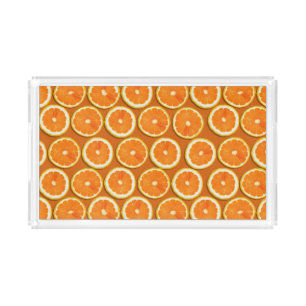 Lemon Slices Pattern Acrylic Tray